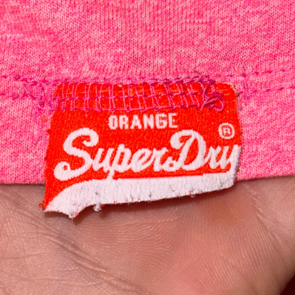 Vintage Superdry Pink T-Shirt - Picture 9 of 10